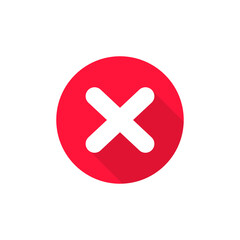 red cross icon for things that should not be done or forbidden