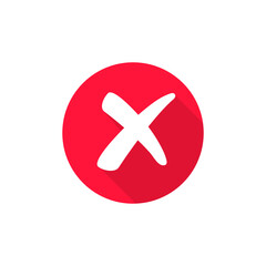 red cross icon for things that should not be done or forbidden