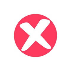 Obraz premium red cross icon for things that should not be done or forbidden