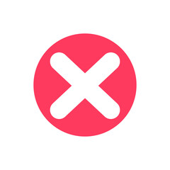 red cross icon for things that should not be done or forbidden