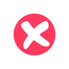 red cross icon for things that should not be done or forbidden
