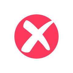 Obraz premium red cross icon for things that should not be done or forbidden