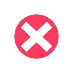 Obraz premium red cross icon for things that should not be done or forbidden