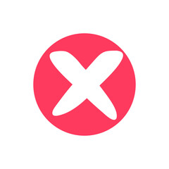 Obraz premium red cross icon for things that should not be done or forbidden