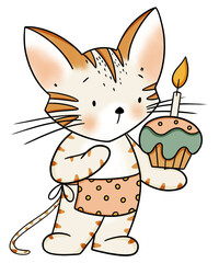 Cute cat cartoon design character
