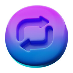 blue gradient premium game button on isolated background