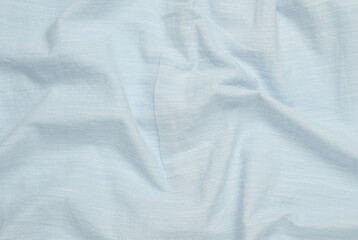 Wrinkled blue fabric texture