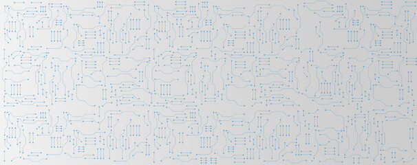 Fototapeta premium Blue circuit electronic or electrical line engineering technology concept vector white background