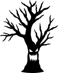 Tree Halloween Horror Background
