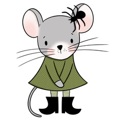 Cute mouse Halloween cartoon character