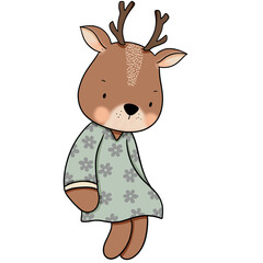Cute deer cartoon design character 