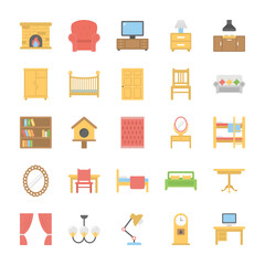 Furniture Flat Icons


