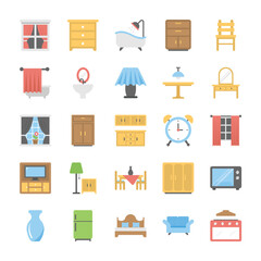 Flat Icons of Furniture

