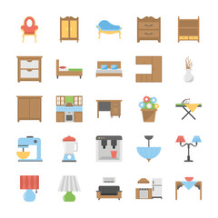 Furniture Flat Icons

