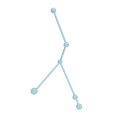 Constellation 3d rendering isometric icons.