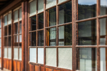廃屋 Retro old door of abandoned house