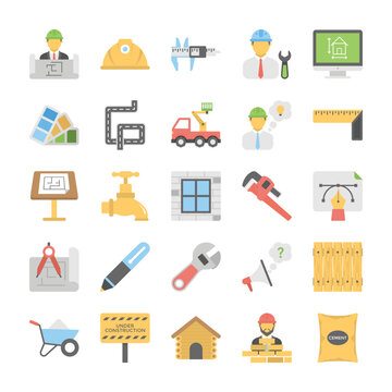 Industrial and Construction Icons Set

