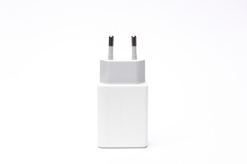 Charger adapter on white background
