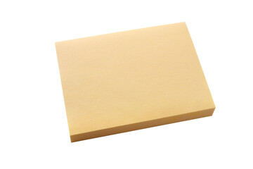 Yellow oblong sticky post it note pad isolated transparent background PNG file