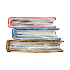 Watercolor illustration of book
