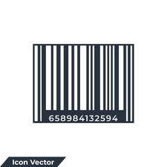 barcode icon logo vector illustration. Check code symbol template for graphic and web design collection