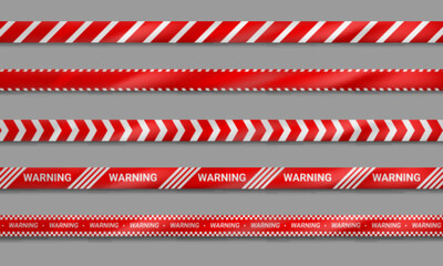 Realistic barricade tape. Vector Illustration