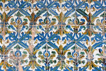 background of antique Portuguese wall tiles