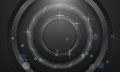 Luxurious black background with circle frame elements