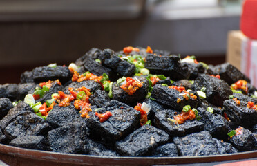 Chinese traditional food - fried stinky tofu