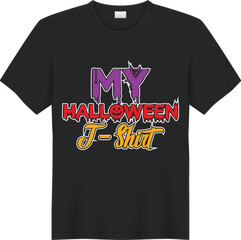 happy Halloween Typography T-Shirt Design