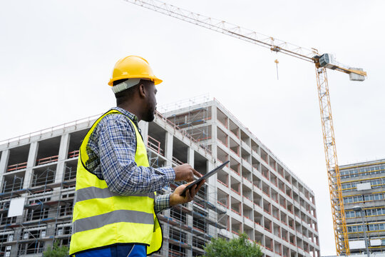 OSHA Inspection Worker At Construction Site