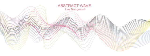 Abstract modern gradient wavy stylized lines background. It used for Web, Mobile Applications, Desktop background, Wallpaper, Business banner, poster. It make using blend tool