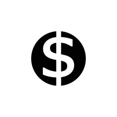 Money icon isolated vector illustration.