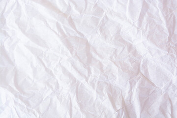 White Crumpled Paper Texture Background.