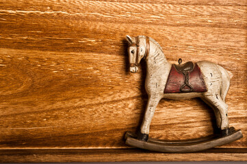 vintage rocking horse wooden toy