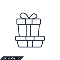 gift icon logo vector illustration. Gift Box symbol template for graphic and web design collection