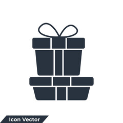 gift icon logo vector illustration. Gift Box symbol template for graphic and web design collection