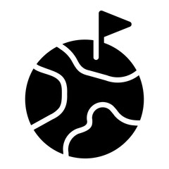 Fototapeta premium location glyph icon
