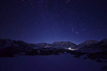 Fototapeta na wymiar Night scenery in Tateyama alpine, Japan