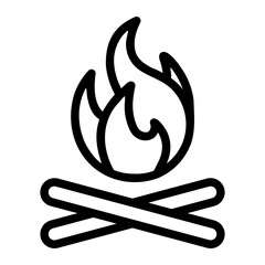 bonfire line icon