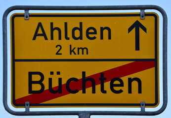 City Limit of the Village Büchten, Lower Saxony