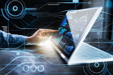 Financial KPI Data Profits Dashboard