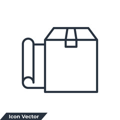 wrapping icon logo vector illustration. Gift wrapping emblem symbol template for graphic and web design collection