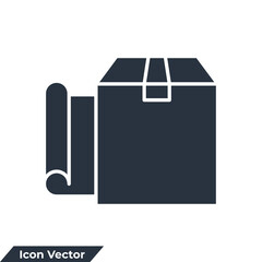 wrapping icon logo vector illustration. Gift wrapping emblem symbol template for graphic and web design collection