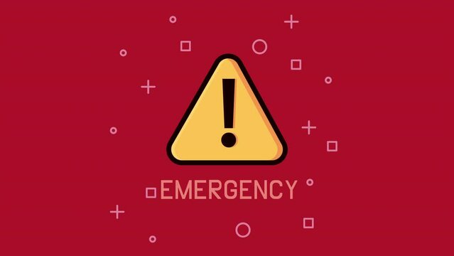 city emergency service with signal animation