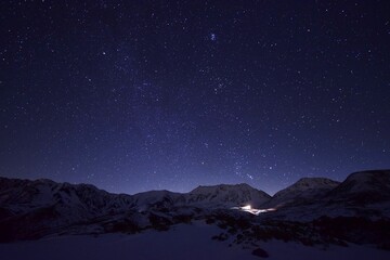 Plakat Night scenery in Tateyama alpine, Japan