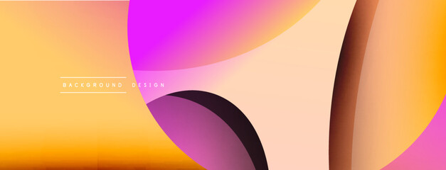 Creative geometric wallpaper. Minimal abstract background. Circle and wave composition vector illustration for wallpaper banner background or landing page