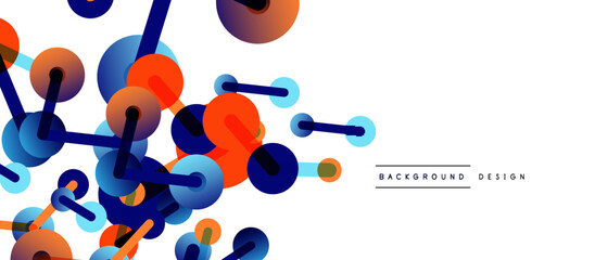 Network concept abstract background. Dots connection. Big data idea. Business template for wallpaper, banner, background or landing