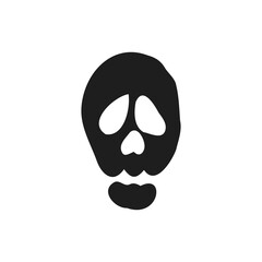 Halloween 2022 - October 31. A traditional holiday, the eve of All Saints Day, All Hallows Eve. Trick or treat. Vector illustration in hand-drawn doodle style. A human skull with bones.