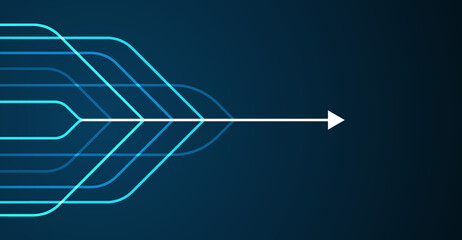 Abstract arrow direction. Technology background